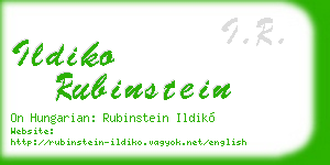 ildiko rubinstein business card