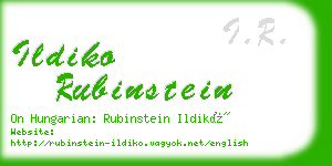 ildiko rubinstein business card